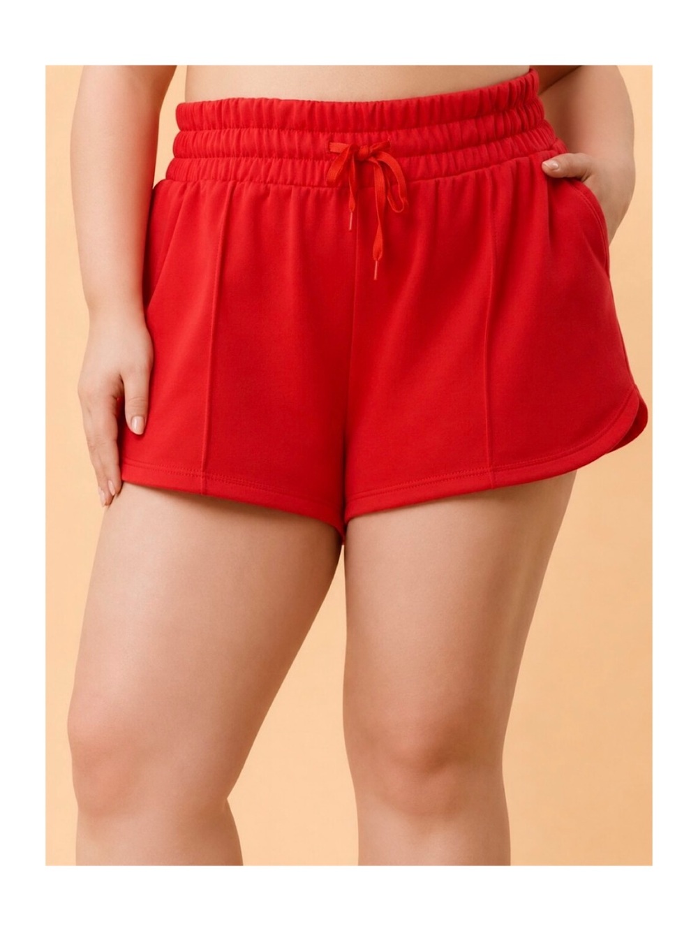 Blogilates Marshmallow Dolphin Shorts (Red - 1X)